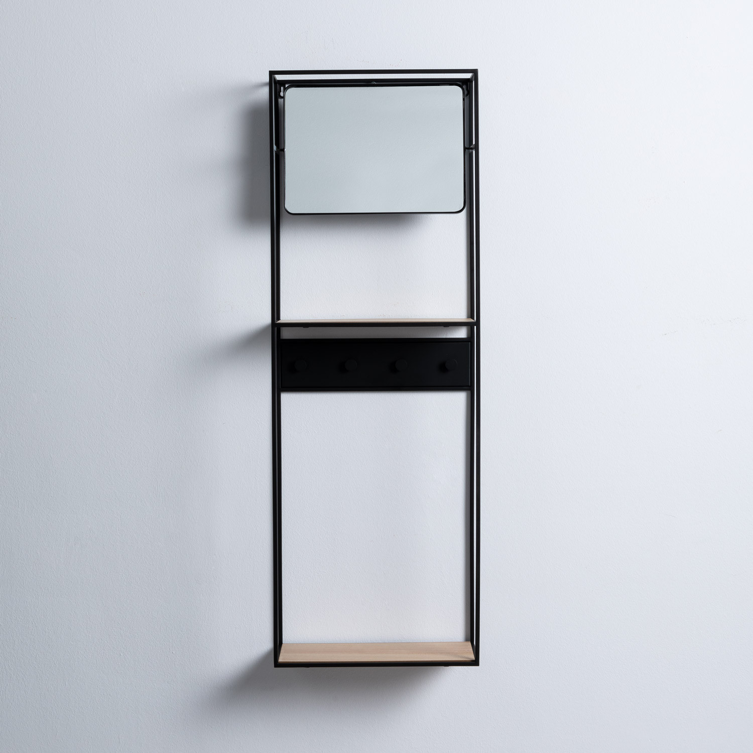 Foyer mit Spiegel aus MDF und Metall Stella - themasie.com