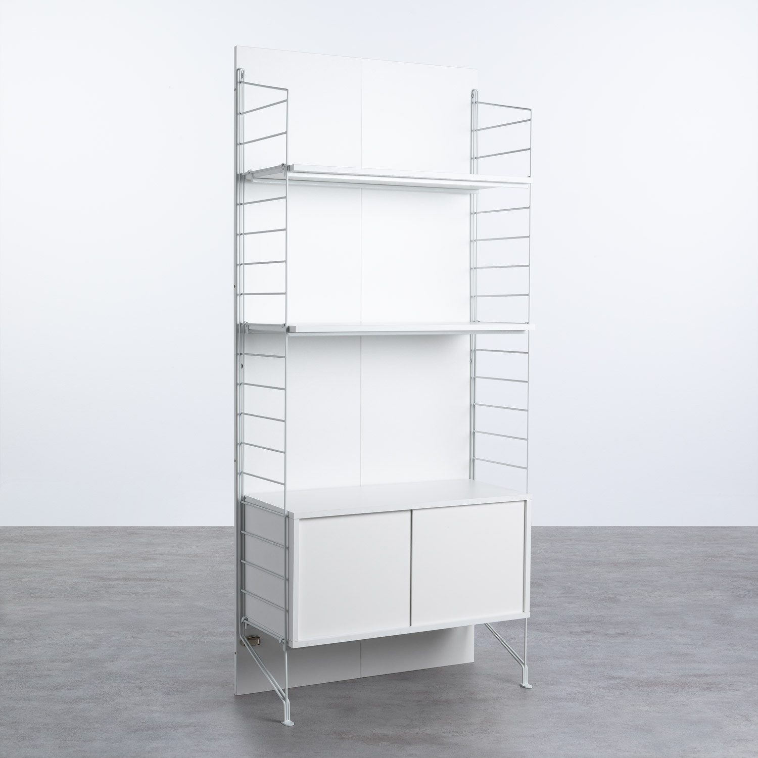 Estantería alta con armario pequeño Omar - themasie.com