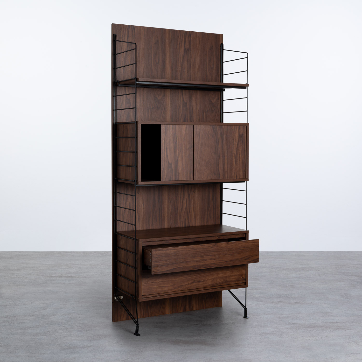 Estantería alta con cajonera y almacenaje Omar