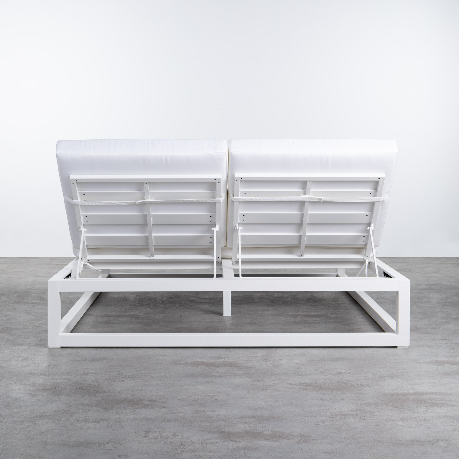 Tumbona Doble Reclinable de Tela y Aluminio Kewin - themasie.com