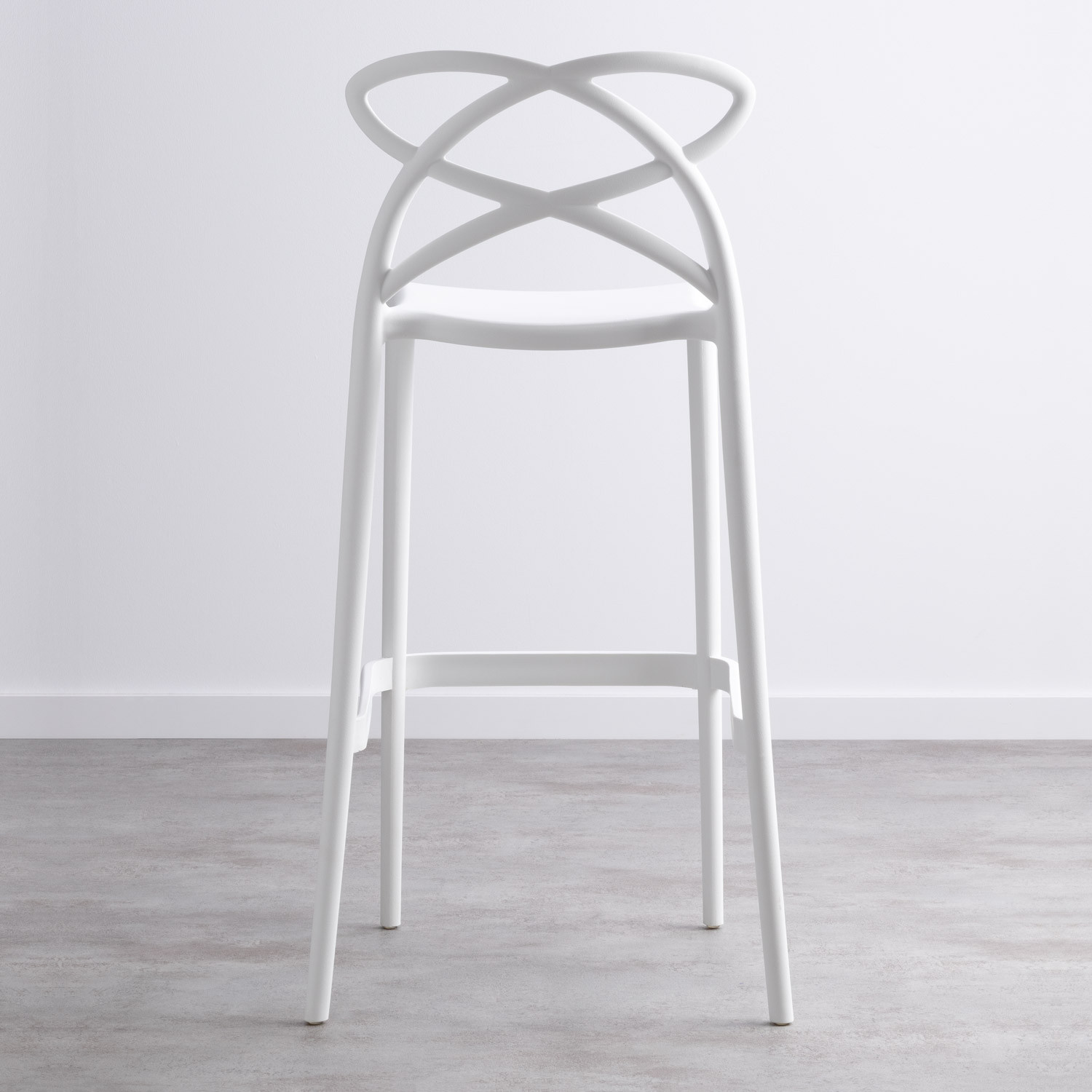 Taburete Alto Exterior en Polipropileno Cielo (75 cm