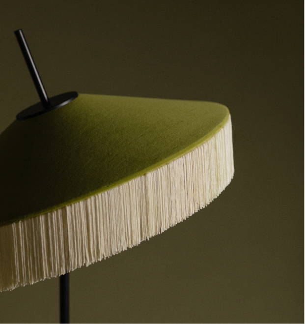 Lampada da Terra in Velluto Pendala