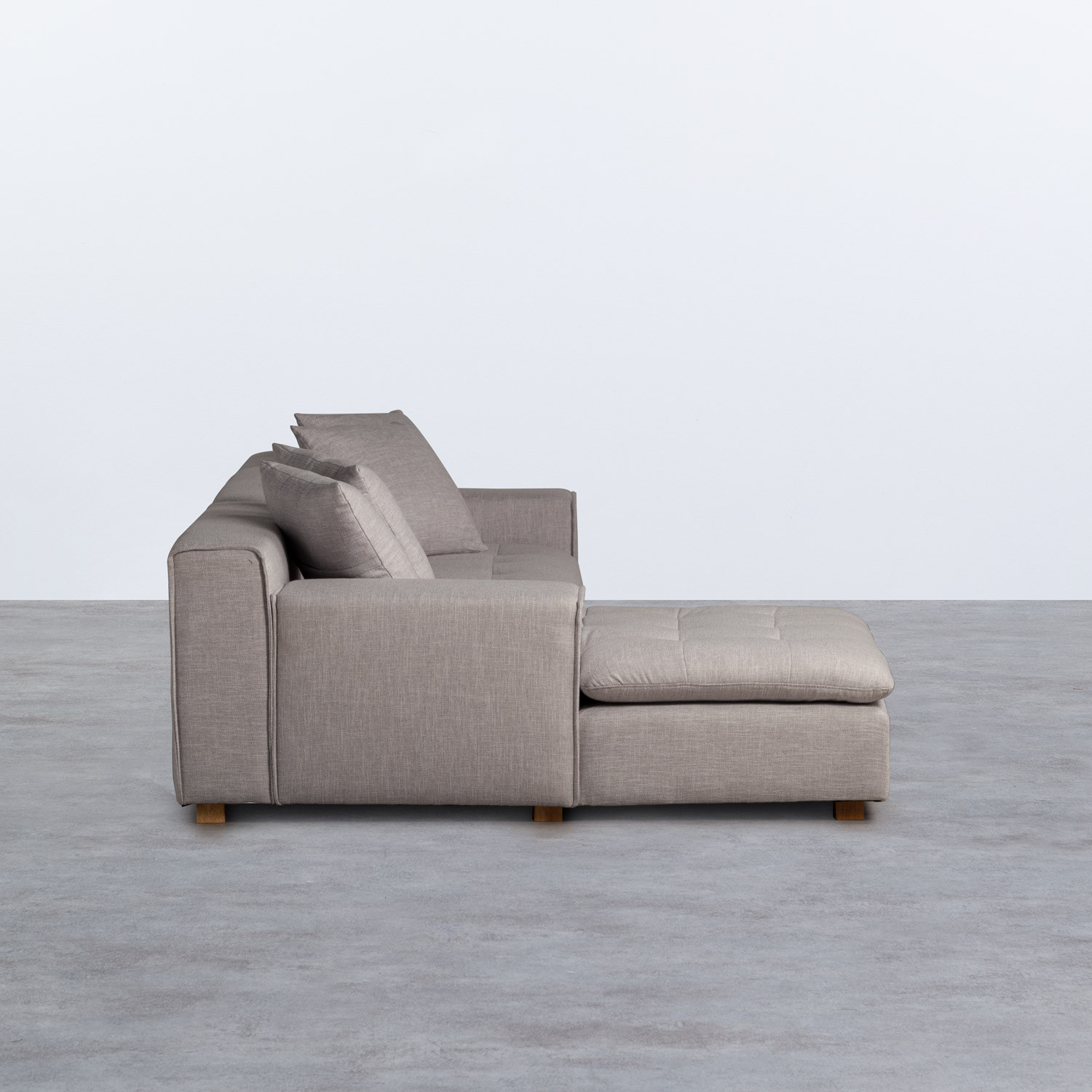 Divano Chaise Longue a Sinistra 3 Posti in Tessuto Korver