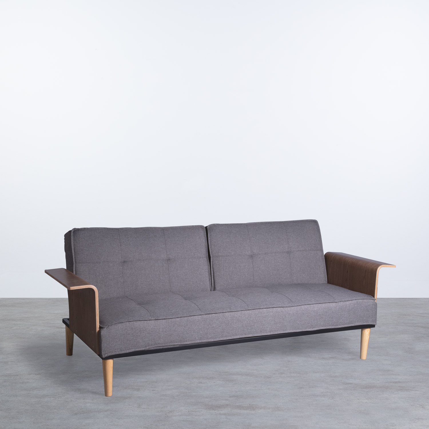 grigio chiaro Basics-Divano letto a 3 posti 182 x 80 x 80 cm